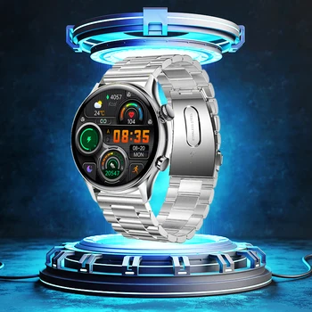 Мужские Смарт-часы LIGE 2023 IP68, Водонепроницаемые Смарт-часы для фитнеса по Bluetooth, Женские наручные часы с AMOLED HD экраном, Мужские Наручные часы
