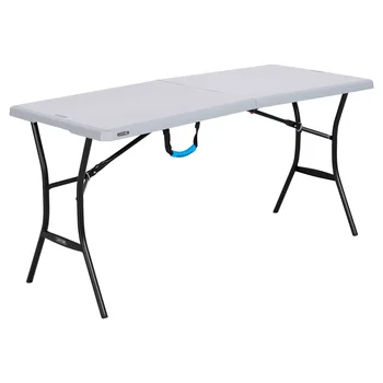 Раскладывающийся пополам столик Lifetime длиной 5 футов, серый (80861)