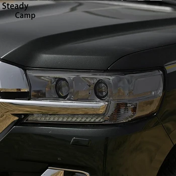 Защитная пленка для автомобильных фар, восстановление фар, Прозрачная черная наклейка из ТПУ для Toyota Land Cruiser 2014-2020 Аксессуары