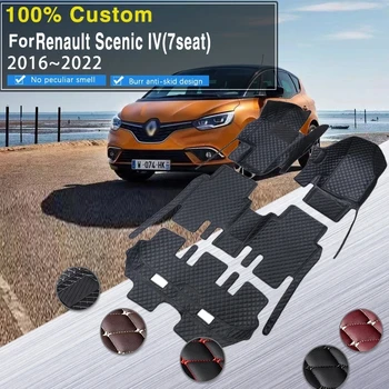 Для Renault Scénic IV 2016 ~ 2022 Автомобильные Коврики Для Пола 7 Местный Коврик для Защиты От загрязнения Коврик Для Ног Tapete Automotivo Para Carro Автомобильные Аксессуары