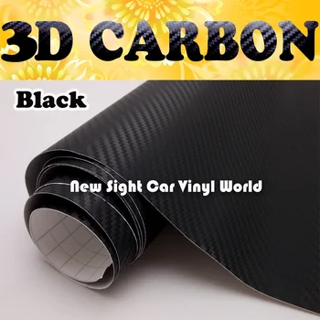 Высококачественная Черная 3D Виниловая пленка Из Углеродного Волокна, Наклейка Для автомобильного Телефона Air Free Размер: 1,52 * 30 м/рулон
