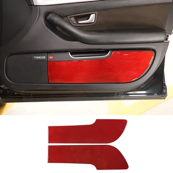 Для Audi A8 D3 2004-2012 Автомобильная дверь, противоударная панель, декоративная наклейка, Аксессуары для интерьера из углеродного волокна, 2 предмета
