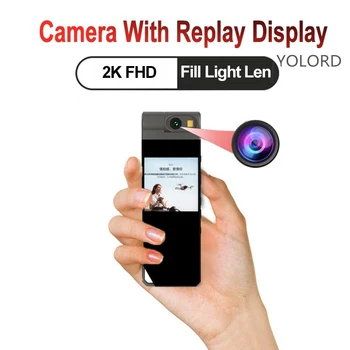 Новая Металлическая мини-камера 2K, Портативный цифровой видео-Фото-Диктофон, Камера для тела, видеокамера ночного видения с дисплеем воспроизведения