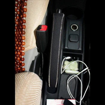 Верхний замшевый кожаный чехол для ручного тормоза Mazda 2, чехол для ручного тормоза, высококачественный замшевый кожаный чехол для ручного тормоза auto