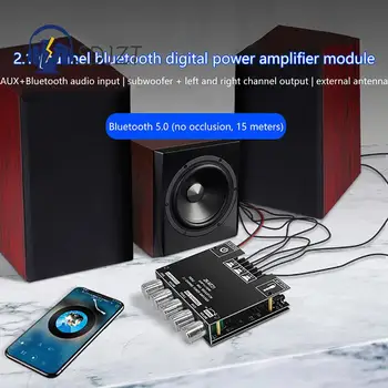 1шт ZK-MT21 2x50 Вт + 100 Вт 2,1-Канальный Bluetooth 5,0 Сабвуфер Цифровой Усилитель низких частот Цифровой Модуль Усилителя Мощности