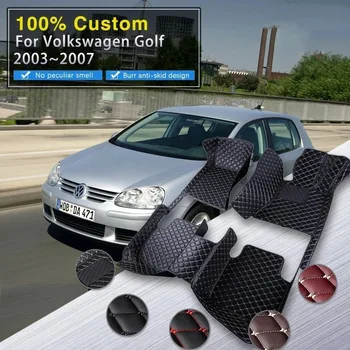 Автомобильные Коврики Для Volkswagen VW Golf 5 MK5 A5 2003 ~ 2007 Кожаный коврик Автозапчасти для интерьера Роскошный коврик Ковровая дорожка Автомобильные Аксессуары