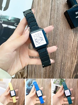 Ремешок из углеродного волокна для Apple Watch ultra 49 мм ремешок 45 мм 44 мм 40 мм 41 мм 38 42 мм PC ремешок для часов link браслет серии 8 7 6 5 4 3 SE