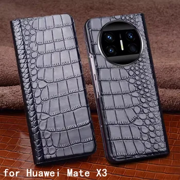 Оригинальный Чехол из натуральной Кожи Carcasa для Huawei Mate X3 Case Business Flip Phone Funda для Huawei Mate X3 Coque Магнитные Чехлы Чехол
