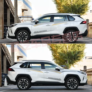 Новые Пользовательские Автомобильные наклейки для Toyota RAV4 2020-2022 Спортивное украшение кузова Автомобильная пленка Аксессуары для автомобильных Наклеек