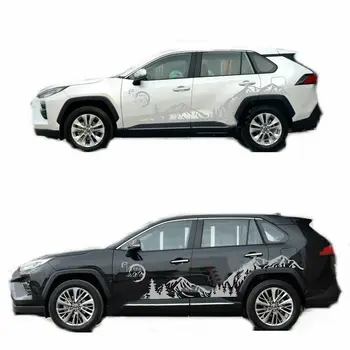Боковая дверь снежные горные автомобильные наклейки для Toyota Highlander графическая наклейка обертывания