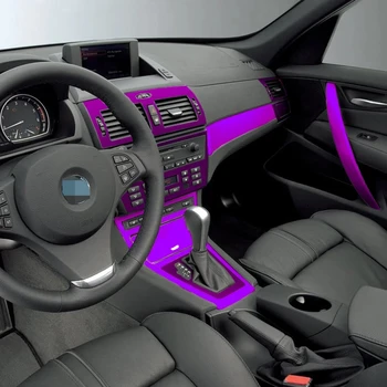 Для BMW X3E83 2003-2010 Внутренняя Центральная Панель Управления Дверной Ручкой Украшает Стильные Автомобильные Аксессуары 3D/5D Наклейки Из Углеродного волокна