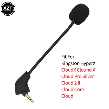 Сменный игровой микрофон 3,5 мм для игровой гарнитуры Kingston HyperX Cloud 2 II X Core Pro Silver
