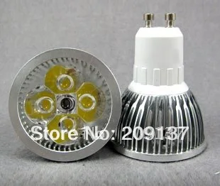 10X GU10 E27 12W 4*3W Dimmable High power Rotundity CREE Light Светодиодная Лампа Downlight AC 110V-240V