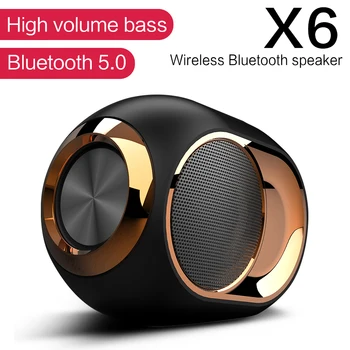 X6 Bluetooth 5,0 TWS Портативные Беспроводные Громкоговорители Для Телефона ПК Водонепроницаемый Открытый Стерео Музыкальный Поддержка TF AUX USB FM Динамик