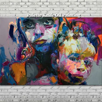 Ручная роспись Франсуазы Нилли Мастихином, портрет Лица, картина маслом, персонаж, рисунок canva wall Art picture 14-19