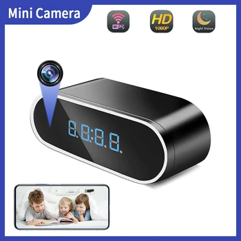 Мини-камера Часы Full HD 1080P Беспроводное управление WiFi ИК ночного видения DVR видеокамера Монитор домашнего наблюдения Видео