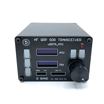 uSOTA-ATU 8-полосный приемопередатчик USDX HF QRP SDR, встроенный антенный тюнер ATU-100 с двойным OLED-дисплеем