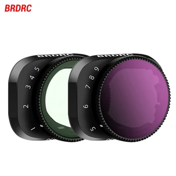 Набор фильтров BRDRC ND, Совместимый с DJI Mini 3/Mini 3 Pro, Оптическое стекло высокой четкости с многослойным покрытием, Аксессуар для Дрона с нейтральной плотностью