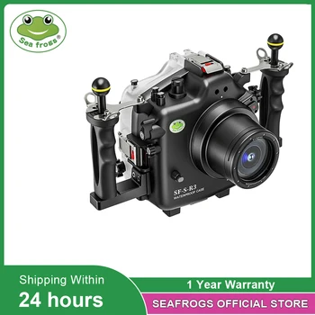Seafrogs 40-Метровый Водонепроницаемый Корпус камеры FL60 Стандартный Порт Подводный Чехол Для объектива Canon EOS R3 EF-S60mm F2.8L