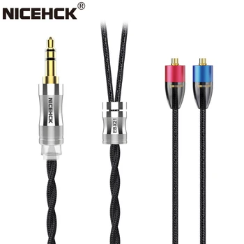 NiceHCK EBX21 Специальный кабель с Посеребренной медной мишурой Стандартного размера 3.5/2.5/4.4 мм Штекер MMCX для пульта дистанционного управления LA A6 A7 ST-10s Xelento