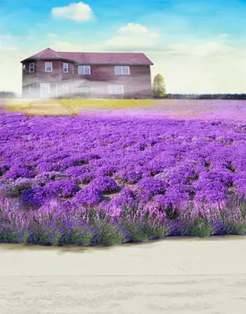 5x7ft Фиолетовые цветы Для фотосъемки дома, реквизит для фотосъемки, студийный фон