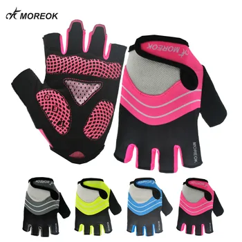 велосипедные перчатки для езды на горном велосипеде, полупальцевые перчатки для фитнеса, гелевые нескользящие перчатки для спорта на открытом воздухе, перчатки для спортзала с короткими пальцами, спортивные