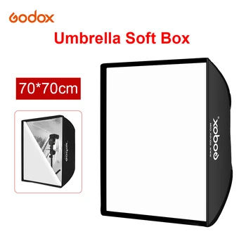 Портативный квадратный зонт GODOX 70x70 см, отражатель софтбокса для фотосъемки для вспышки Speedlite