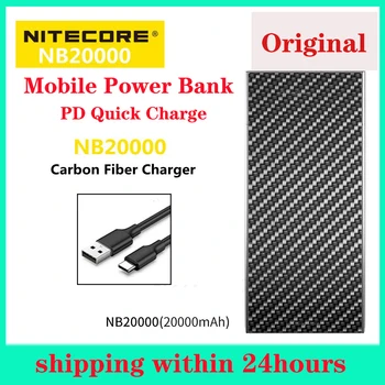 Nitecore NB20000 NB10000 V2.0 NB5000mAh Мобильный Банк Питания PD Быстрая Зарядка С зарядным устройством для Смарт-часов Наушников iPhone Xiaomi