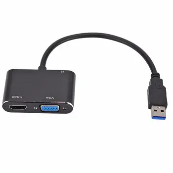 USB-концентратор 4K USB-VGA без драйверов USB3.0 HDMI Адаптер USB 3.0-HDMI + VGA USB 3.0-HDMI Адаптер USB-HDMI Конвертер