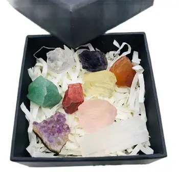Изготовленный на заказ натуральный набор коробка для медитации кристаллы камня чакры целебные камни