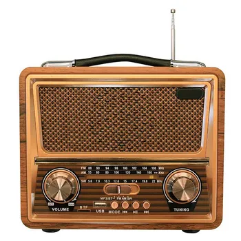 Деревянный ретро-радиоприемник, AM, SW, FM-радио, беспроводной динамик Bluetooth, мини-басовый звук на улице, громкий, офисный