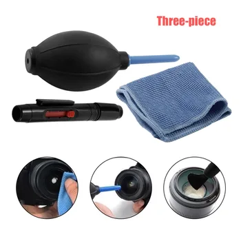 1 Комплект тканевой щетки и воздуходувки в комплекте для чистки цифровой камеры, профессиональный пылесос для фотосъемки, воздуходувка