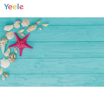 Yeele Деревянная доска Морская звезда в виде раковины, Фон для фотосъемки на летние каникулы, Фотографические индивидуальные фоны для фотостудии