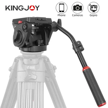 KINGJOY Video Fluid Гидравлическая Панорамная головка с Быстроразъемной Пластиной Для Крепления Профессиональных Зеркальных Фотокамер/Видеокамер/Штатива для Телескопа