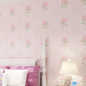 beibehang обои для детской спальни, обои с цветами, 3d рулон обоев, фреска papel de parede, флокирование для полосатого пола