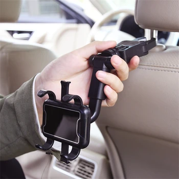 Крепление для автомобильного зеркала заднего вида, держатель для телефона с диагональю 4,0-6,1 дюйма, кронштейн для GPS-навигации, подставка для смартфона, Регулируемая Поддержка