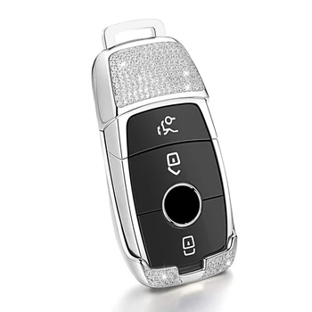 Модный Бриллиантовый Чехол Для ключей от автомобиля Из Металлического Сплава Для Mercedes Benz 2018-2020 E200L E300L 2020 C260L A200L S-Class