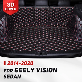 Автоматический Коврик для багажника с полным покрытием для седана GEELY Vision 2014-2020 19 18 17 16 15, накладка для багажника автомобиля, Аксессуары для защиты интерьера
