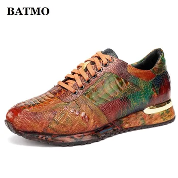 BATMO/Новое поступление 2023 года; модная повседневная обувь из кожи страуса; Мужские кроссовки из натуральной кожи CP-145