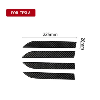 Для Tesla Model X, отделка внешней дверной ручки автомобиля из настоящего углеродного волокна, защита кузова, декоративная наклейка, аксессуары для укладки