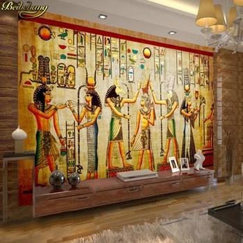 бейбеханг настенная бумага де пареде Фреска египетские фигурки большая фреска спальня гостиная телевизор ktv старинные обои фон