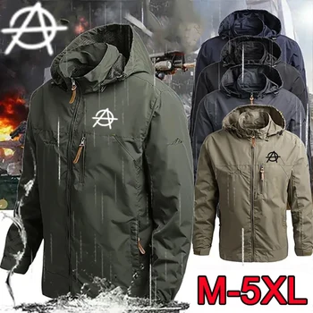 Мужская водонепроницаемая куртка Anarchy, пальто с капюшоном, Мужская ветровка Для скалолазания На открытом воздухе, Ветрозащитная осенне-зимняя куртка