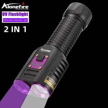 Alonefire SV72 20 Вт УФ-фонарик 365 Черный свет Ультрафиолетовый Фонарь Флуоресцентный Для обнаружения загрязнения маслом 2 в 1 белый свет + фиолетовый