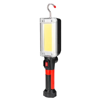 Светодиодный рабочий светильник, мощный портативный фонарь с крючком и магнитом, Походная лампа COB USB Light, Перезаряжаемый инспекционный светильник для ремонта автомобиля