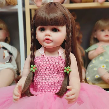 55 см Силиконовая возрожденная кукла для малышей, реалистичная Мягкая на ощупь кукла, подарки, куклы Bebe Reborn для детей
