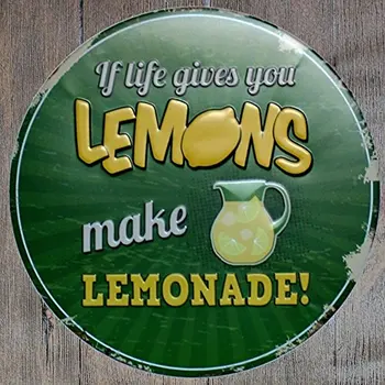 металлическая жестяная вывеска if Life Gives You Lemons Make Lemonade Круглая Подходит для дома и Кухни Декор стен бара Кафе Гаража Ретро Вина