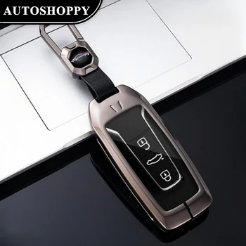 Чехол для ключей от автомобиля из сплава цинка с 3 кнопками для Volkswagen Touareg 2018 - 2021, умный пульт дистанционного управления, полное покрытие, держатель для ключей