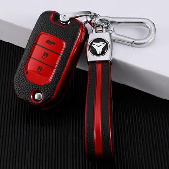 Кожаный Автомобильный Флип-Кейс для ключей из ТПУ, Защитный Чехол, Брелок для Ключей Honda Civic CR-V HR-V Agreement Jade Crider Odyssey 2015-2018