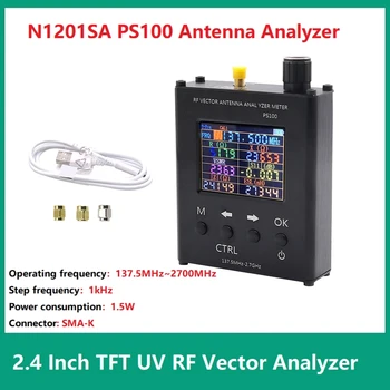 Горячий TTKK N1201SA PS100 137,5 МГц-2,7 ГГц Антенный Анализатор 2,4 Дюймов TFT УФ Радиочастотный Измеритель Стоячей волны Тестер SMA-K RF Векторный анализатор