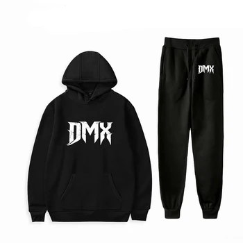 Комплект толстовок с принтом американского рэпера DMX для мужчин и женщин, повседневная толстовка и брюки, комплекты из 2 предметов, спортивный костюм Оверсайз, модная одежда Унисекс